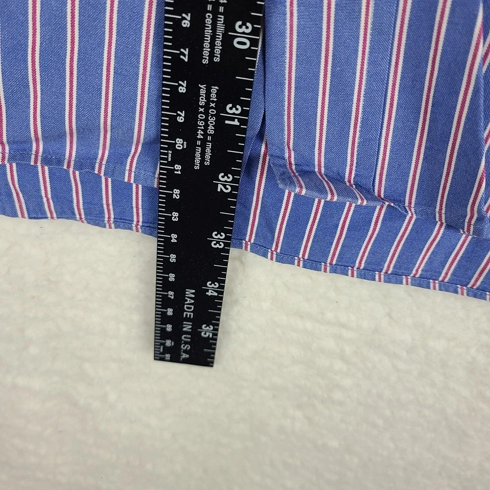 Polo Ralph Lauren Shirt Mens XL Blue Red Striped Westerton Dress Button‎ Up
